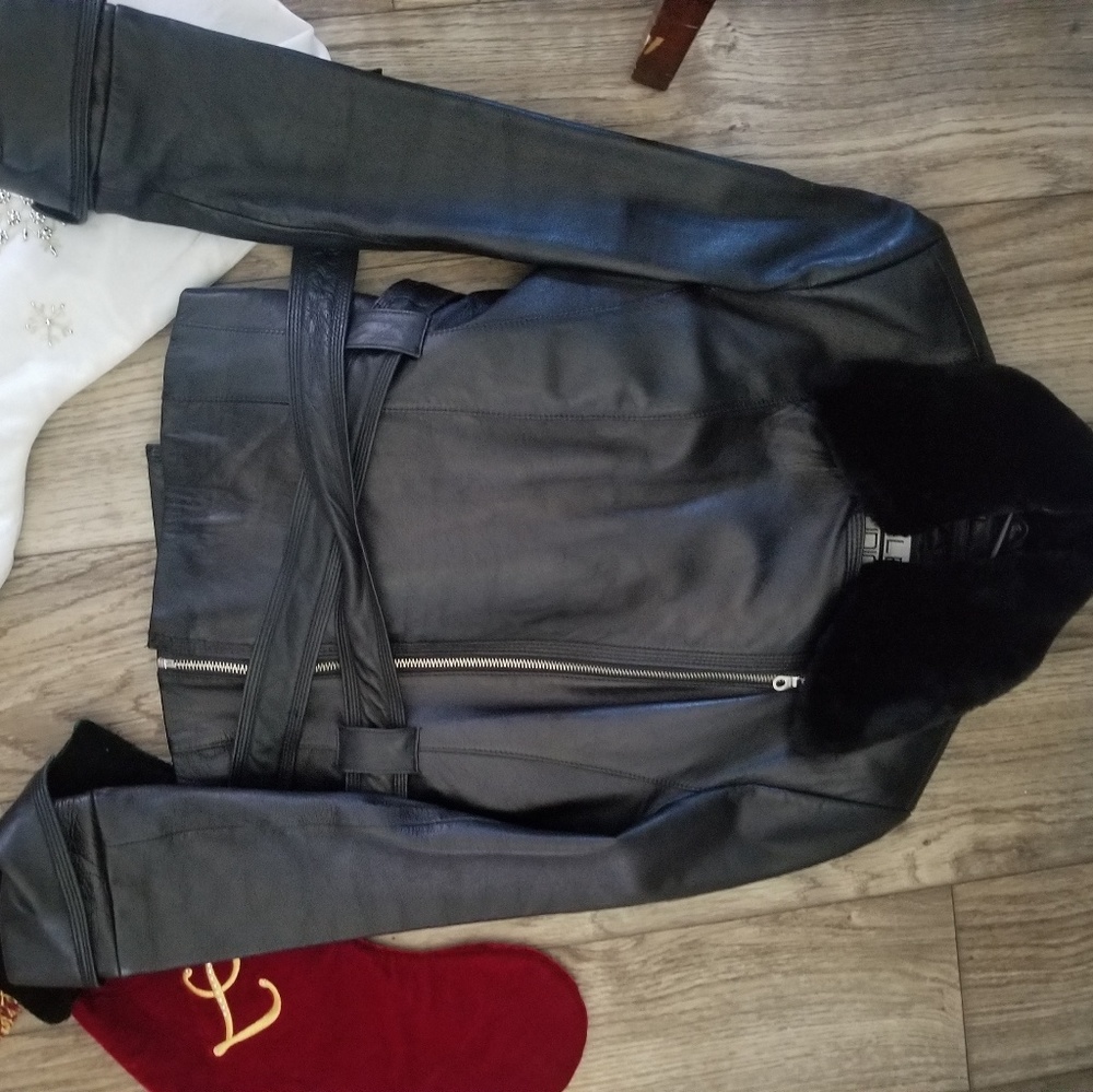Wilson's Leather Assymetrical Coat